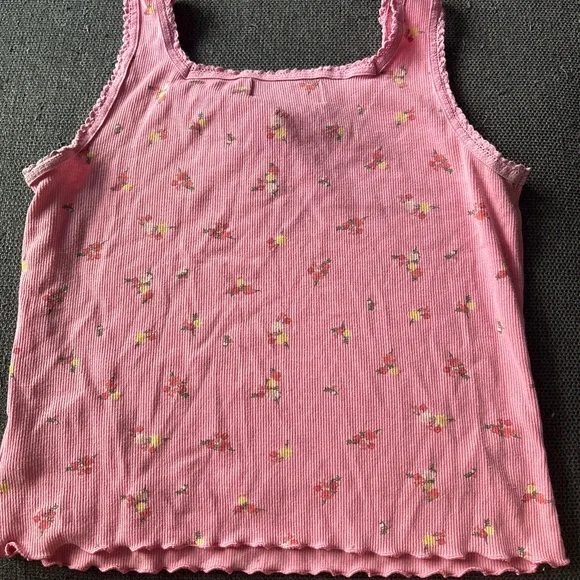 Old Navy Pink Floral Pajama Tank - Picture 2 of 2